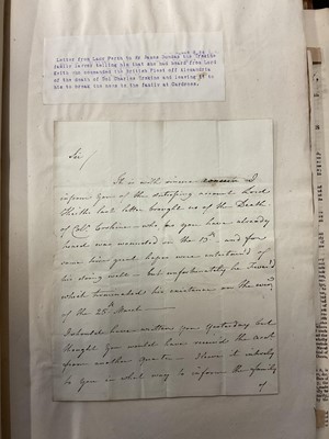Lot 938 - Fascinating album containing letters, cuttings and ephemera, including letters from, and drafts of letters to James Stuart, the Old Pretender, and his wife Clementina in correspondence with the...