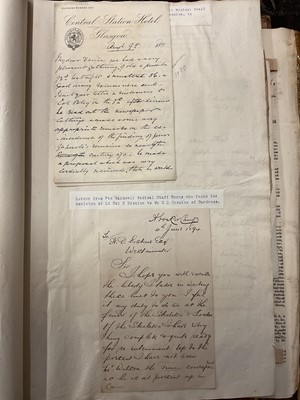 Lot 938 - Fascinating album containing letters, cuttings and ephemera, including letters from, and drafts of letters to James Stuart, the Old Pretender, and his wife Clementina in correspondence with the...