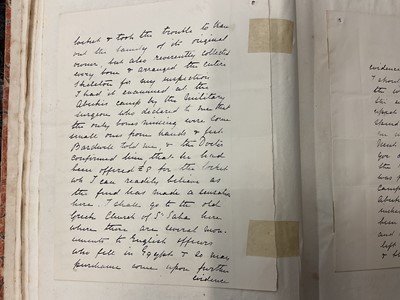Lot 938 - Fascinating album containing letters, cuttings and ephemera, including letters from, and drafts of letters to James Stuart, the Old Pretender, and his wife Clementina in correspondence with the...