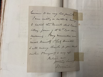 Lot 938 - Fascinating album containing letters, cuttings and ephemera, including letters from, and drafts of letters to James Stuart, the Old Pretender, and his wife Clementina in correspondence with the...