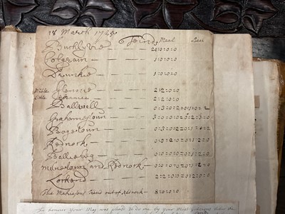 Lot 938 - Fascinating album containing letters, cuttings and ephemera, including letters from, and drafts of letters to James Stuart, the Old Pretender, and his wife Clementina in correspondence with the...
