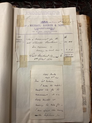 Lot 938 - Fascinating album containing letters, cuttings and ephemera, including letters from, and drafts of letters to James Stuart, the Old Pretender, and his wife Clementina in correspondence with the...