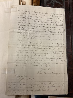 Lot 938 - Fascinating album containing letters, cuttings and ephemera, including letters from, and drafts of letters to James Stuart, the Old Pretender, and his wife Clementina in correspondence with the...