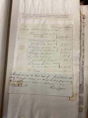 Lot 938 - Fascinating album containing letters, cuttings and ephemera, including letters from, and drafts of letters to James Stuart, the Old Pretender, and his wife Clementina in correspondence with the...