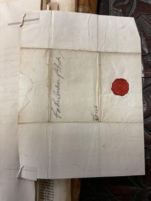 Lot 938 - Fascinating album containing letters, cuttings and ephemera, including letters from, and drafts of letters to James Stuart, the Old Pretender, and his wife Clementina in correspondence with the...