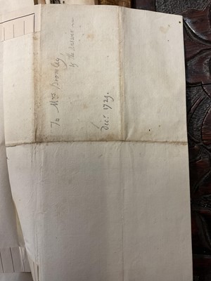 Lot 938 - Fascinating album containing letters, cuttings and ephemera, including letters from, and drafts of letters to James Stuart, the Old Pretender, and his wife Clementina in correspondence with the...