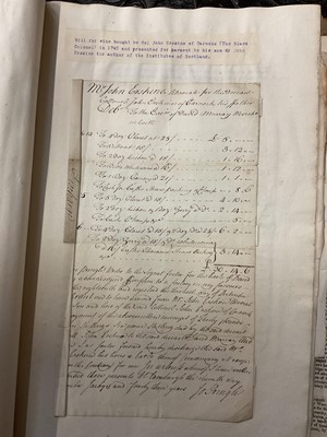 Lot 938 - Fascinating album containing letters, cuttings and ephemera, including letters from, and drafts of letters to James Stuart, the Old Pretender, and his wife Clementina in correspondence with the...