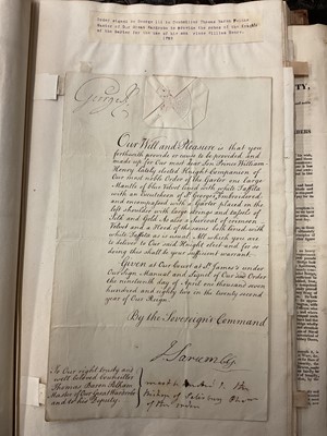 Lot 938 - Fascinating album containing letters, cuttings and ephemera, including letters from, and drafts of letters to James Stuart, the Old Pretender, and his wife Clementina in correspondence with the...