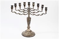 Lot 346 - Judaica Interest: 1920s Silverer Hanukkah...