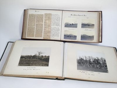 Lot 1147 - Two 1920s albums containing photographs, newspaper cuttings and hand written details of various Point-to-Point