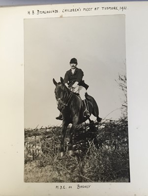Lot 1147 - Two 1920s albums containing photographs, newspaper cuttings and hand written details of various Point-to-Point