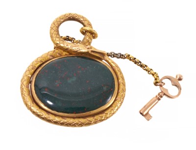 Lot A fine quality 19th century gold and bloodstone mourning locket for the Duke of Cambridge, July 8th 1850