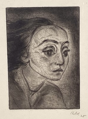 Lot 153 - Georg Ehrlich (1897-1966) etching, signed and dated 1925, 15.5cm x 11cm, in glazed frame