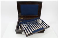 Lot 358 - Victorian set of seventeen pairs of fruit...