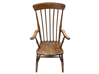 Lot 1316 - 19th century ash and elm highback Windsor chair