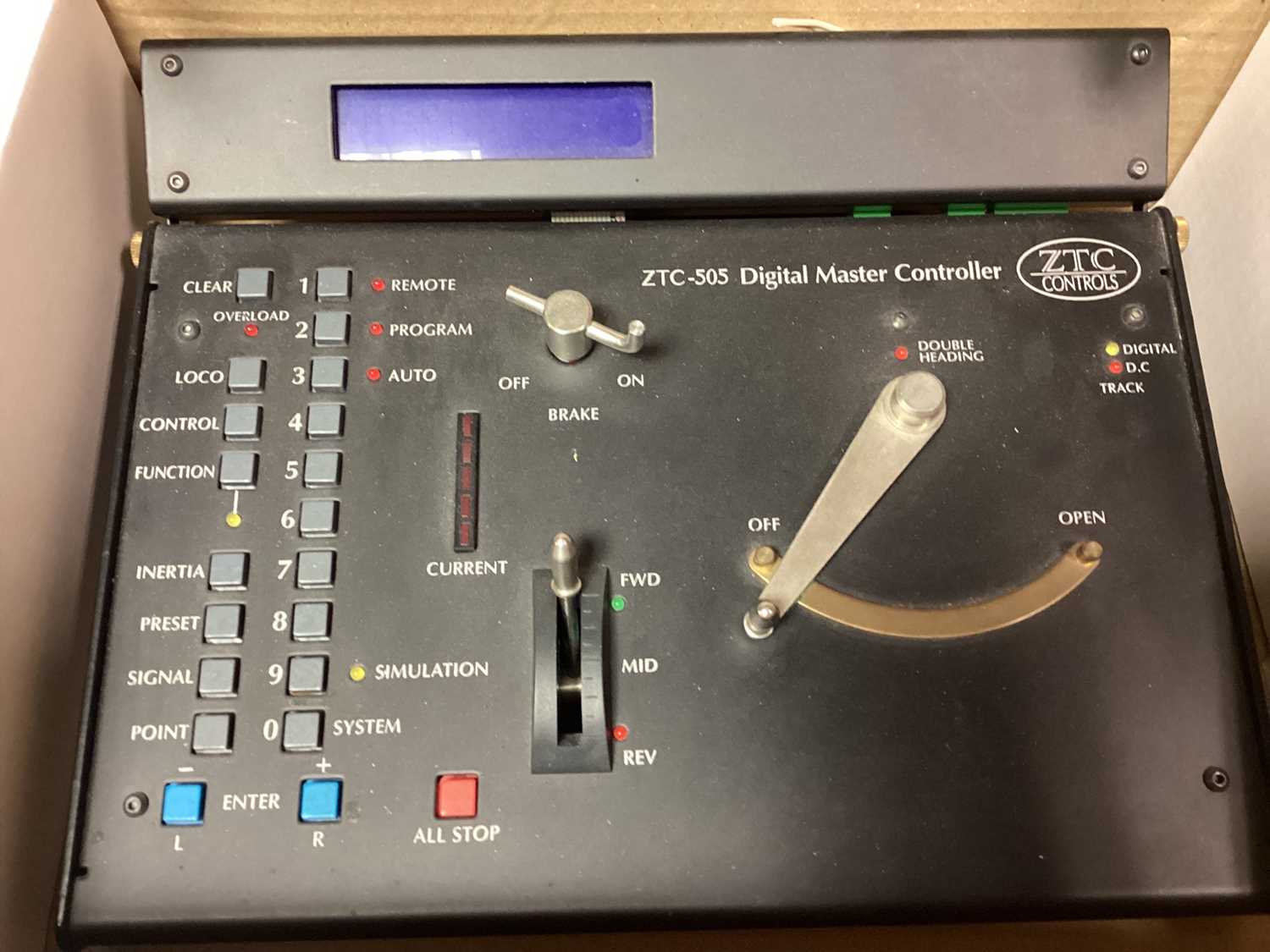 Lot 1831 - ZTC-511 Digital Master Controller & ZTC Transformer Power Unit, Hornby Duplo D1 Through Station, boxed D455 & Meccano Power Control Unit A3, boxed (qty)