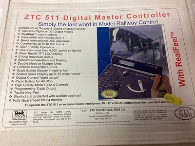 Lot 1831 - ZTC-511 Digital Master Controller & ZTC Transformer Power Unit, Hornby Duplo D1 Through Station, boxed D455 & Meccano Power Control Unit A3, boxed (qty)