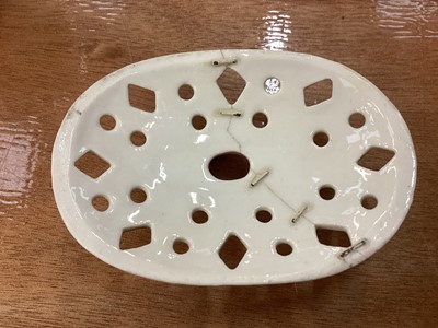 Lot 415 - 19th century Graingers Worcester Pot Pouri vase, Swansea cup and saucer and Staffordshire jug.
