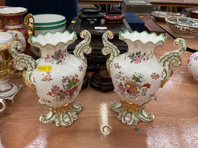 Lot 414 - Pair of 19th Coalbrookdale style vases