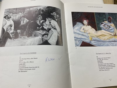Lot 1264 - *Tom Keating (1917-1984) oil on canvas, The Boating party after Renoir, signed, 70 x 99cm, framed. Provenance: Bonhams Knightsbridge, Tom Keating and Elmyr De Hory sale, 14th August 1991, lot 17,...