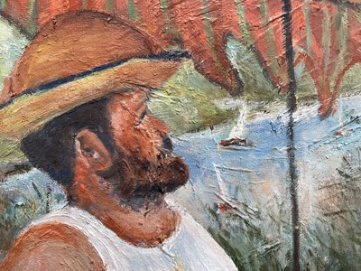Lot 1264 - *Tom Keating (1917-1984) oil on canvas, The Boating party after Renoir, signed, 70 x 99cm, framed. Provenance: Bonhams Knightsbridge, Tom Keating and Elmyr De Hory sale, 14th August 1991, lot 17,...