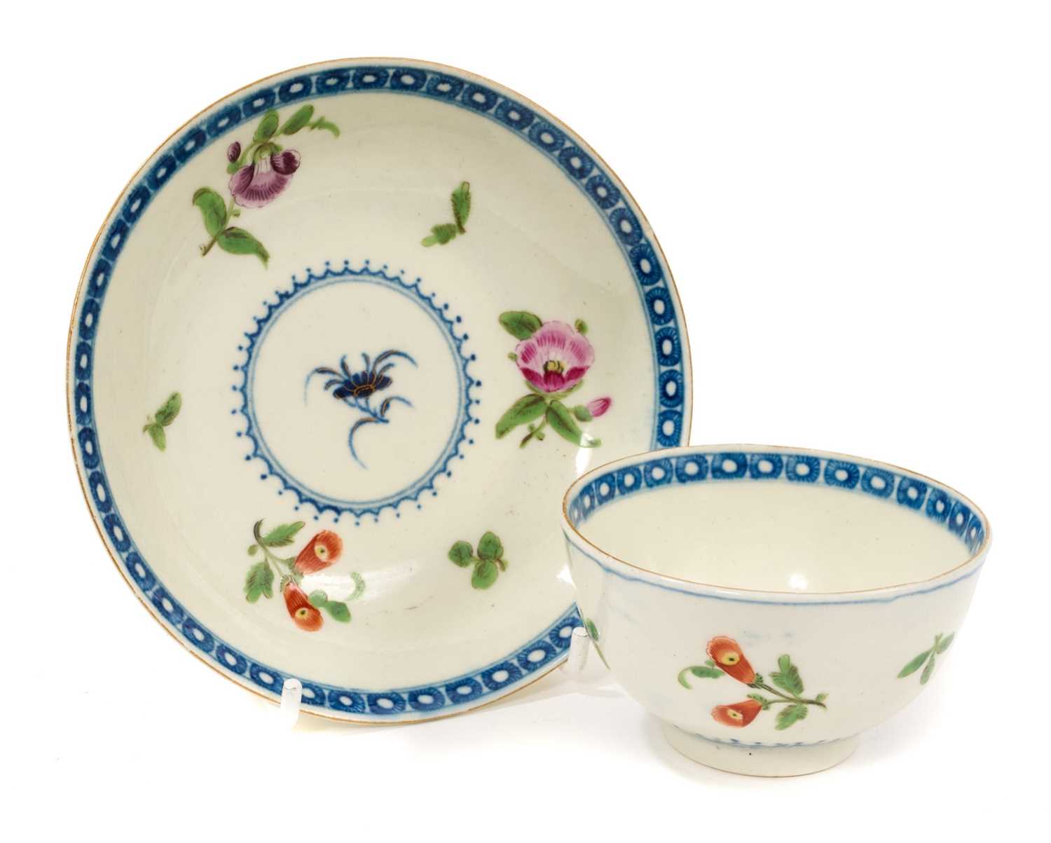 Lot 21 - A very rare Worcester tea bowl and saucer