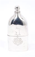 Lot 366 - William IV Silverer spirit flask of shaped...