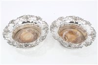 Lot 367 - Pair Victorian Silverer plated Wine coasters...