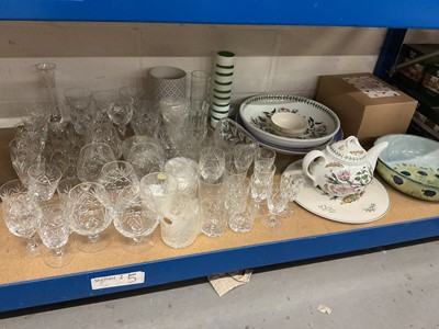 Lot 85 - Suite of crystal drinking glasses, including Royal Brierley and others, together with Emma Bridgewater, Portmeirion, Spode, etc