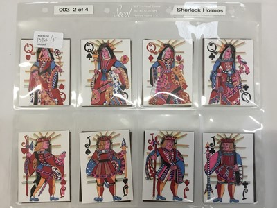 Lot 1054 - Complete deck of Elaine Lewis hand made playing cards on a Sherlock Holmes theme
