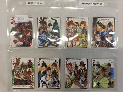 Lot 1054 - Complete deck of Elaine Lewis hand made playing cards on a Sherlock Holmes theme