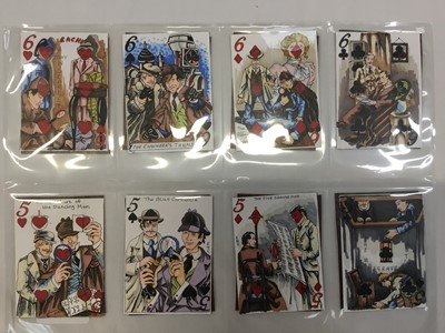 Lot 1054 - Complete deck of Elaine Lewis hand made playing cards on a Sherlock Holmes theme
