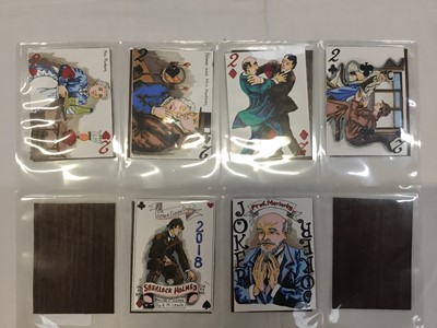 Lot 1054 - Complete deck of Elaine Lewis hand made playing cards on a Sherlock Holmes theme