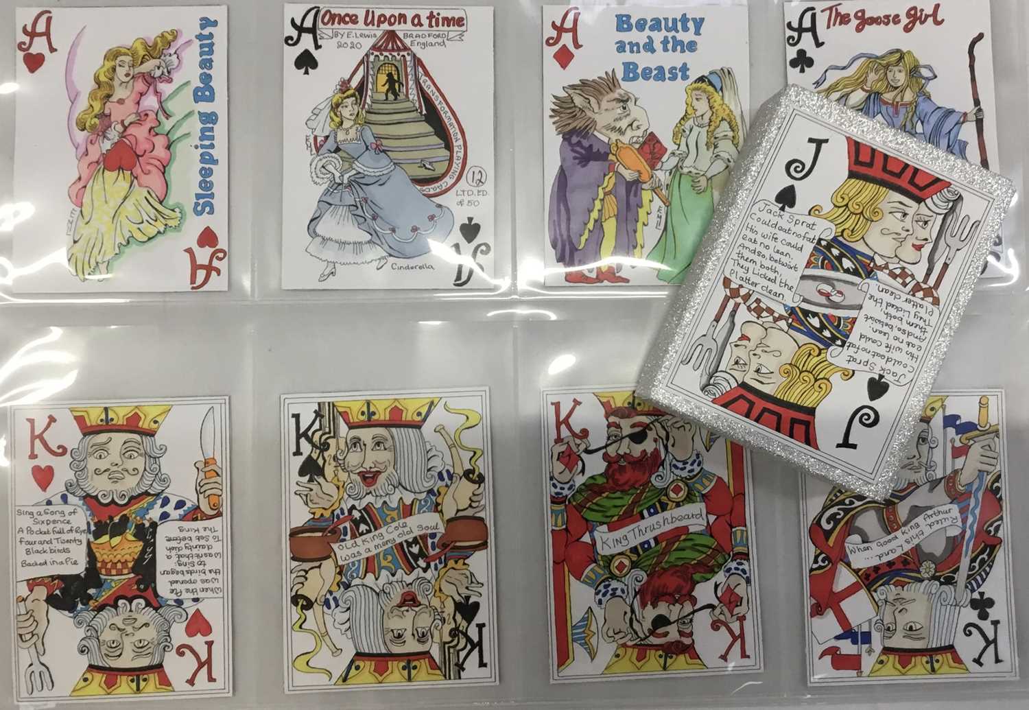 Lot 1055 - Complete deck of Elaine Lewis transformation cards on a nursery rhyme theme