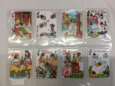 Lot 1055 - Complete deck of Elaine Lewis transformation cards on a nursery rhyme theme