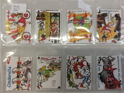 Lot 1055 - Complete deck of Elaine Lewis transformation cards on a nursery rhyme theme