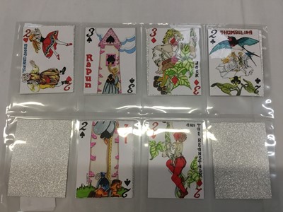 Lot 1055 - Complete deck of Elaine Lewis transformation cards on a nursery rhyme theme