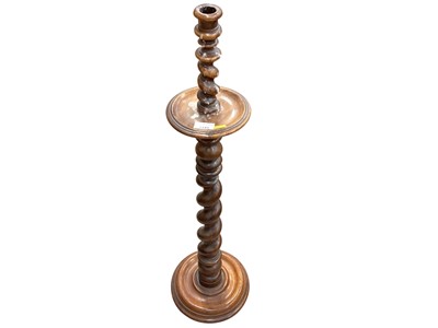 Lot 1445 - 1939’s oak spiral twist candlestick