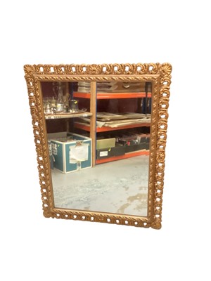 Lot 1419 - Pair of antique-style gilt framed rectangular wall mirrors