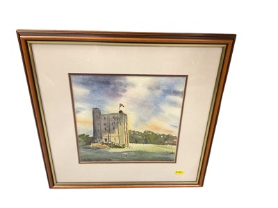 Lot 515 - James Merritt watercolour of Hedingham. Castle , signed in glazed frame