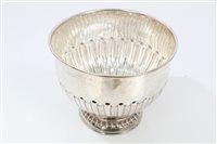 Lot 380 - Late Victorian Silverer punch bowl of circular...