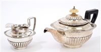 Lot 382 - 19th century Dutch Silverer teapot of...