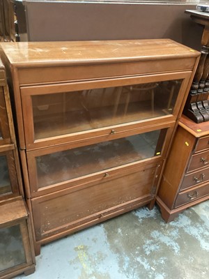 Lot 1245 - Globe Wernicke style three tier bookcase