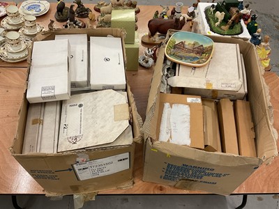 Lot 424 - Three large boxes of assorted collectors plates, boxed with certificates.