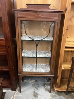 Lot 1222 - Edwardian inlaid mahogany display cabinet, 61cm wide, 32cm deep, 146cm high