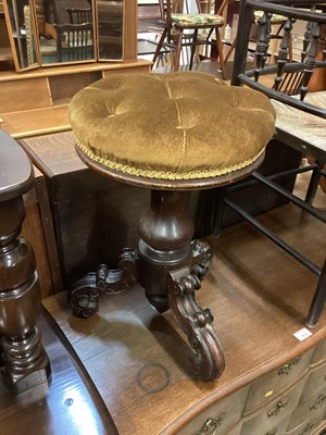 Lot 1233 - Victorian mahogany adjustable piano stool