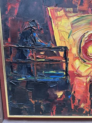 Lot 1394 - *David T. Smith (1920-1999), Suffolk artist, large oil on board - Iron Foundry, signed and dated 1967, 100cm x 126cm, framed