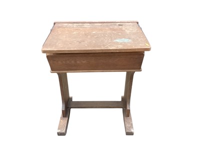 Lot 1243 - Vintage school desk, 59cm wide, 45cm deep, 79cm high