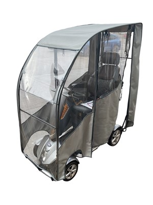 Lot 4 - TGA Vita Midi Mobility scooter with canopy together with charger and key