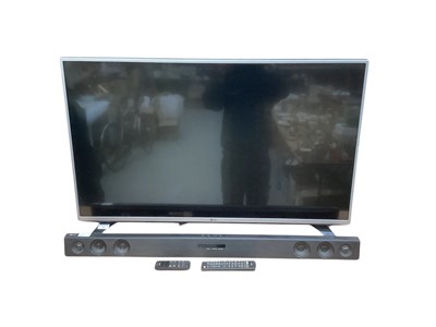 Lot 11 - 43” LG TV with remote control and LG sound bar